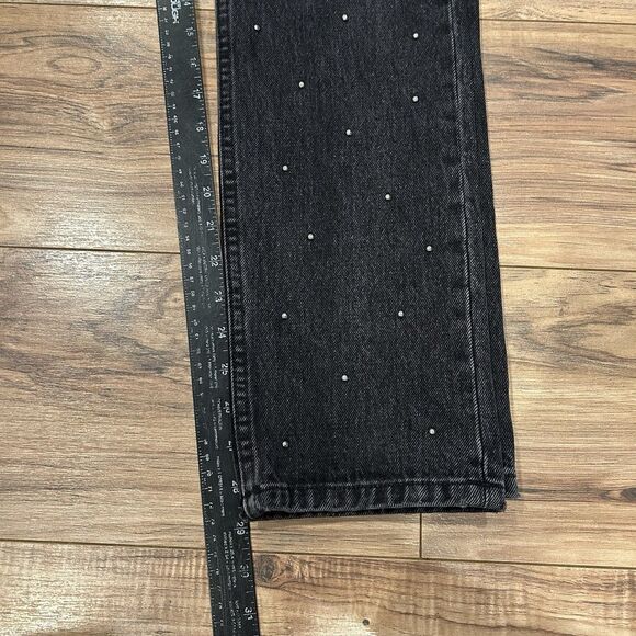 Reformation Pacific Black Studded Harley High Rise Slim Straight Jeans 28 - Picture 12 of 12